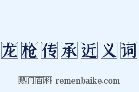龙枪传承近义词是什么意思的图片